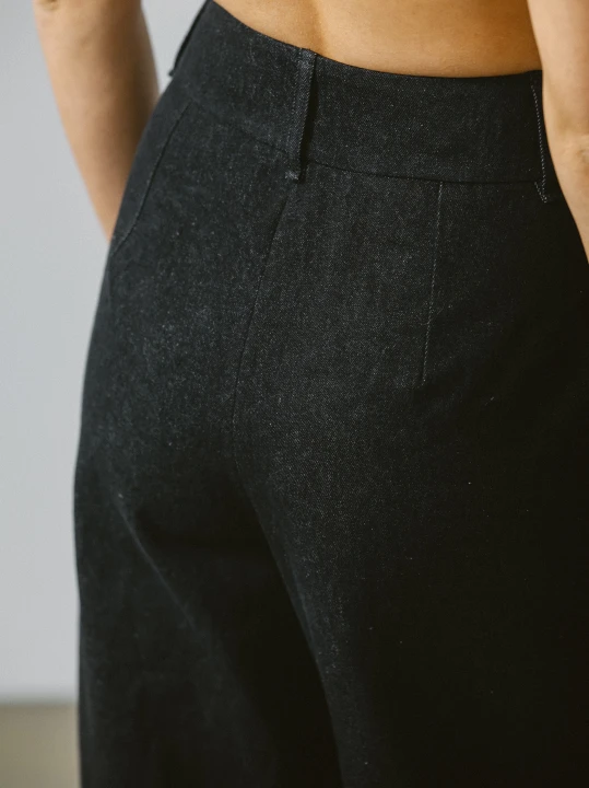 jeansowe spodnie z wysokim stanem