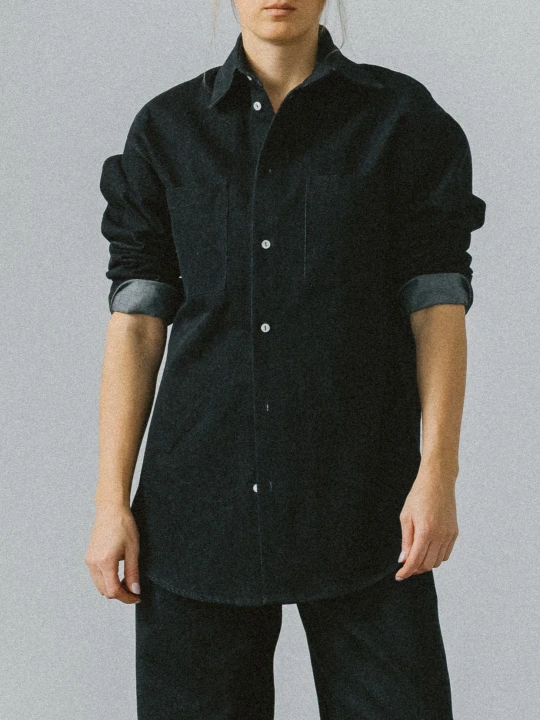 jeansowa koszula antracyt