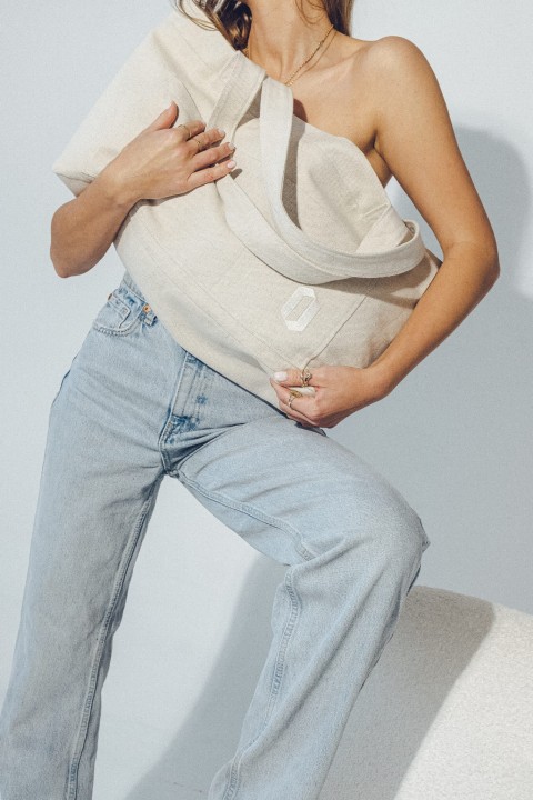 torba materialowa shopper z bawelny plazowa