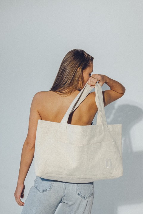 duza torba shopper materialowa