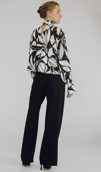 dwustronna koszula wiazana pod szyja