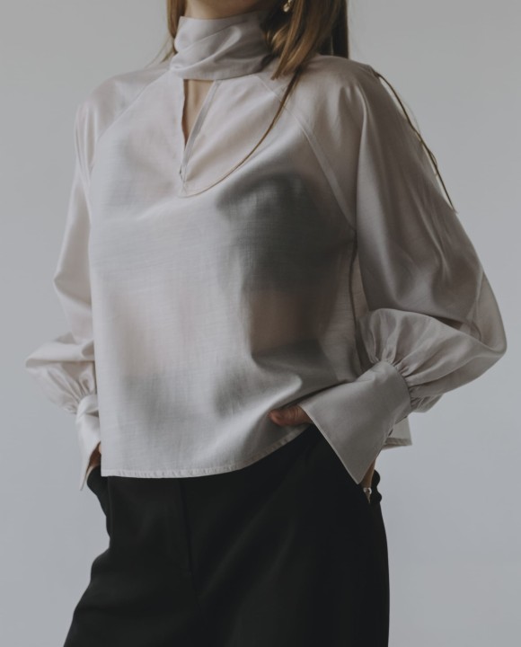 polprzezroczysta koszula damska