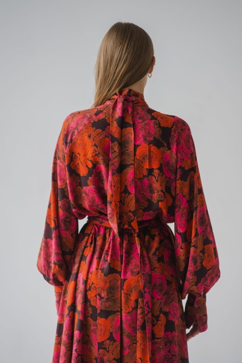 sukienka z wiskozy w kwiaty