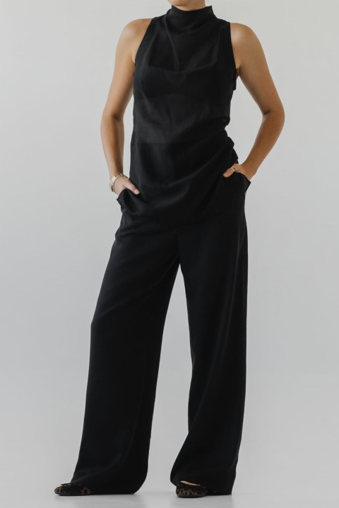 czarna bluzka halter