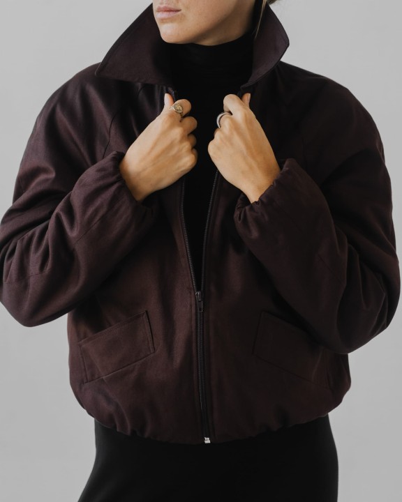 damska brazowa bomberka