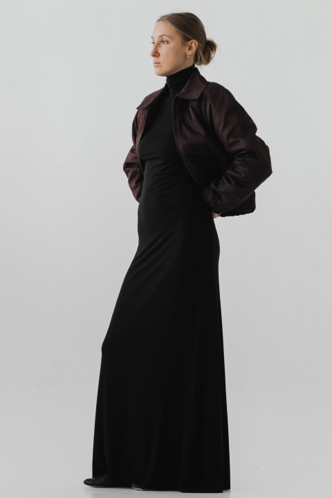 damska ocieplana brazowa bomberka