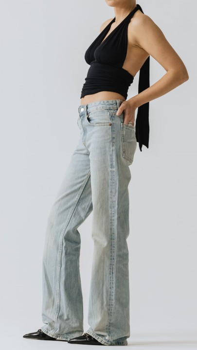 dzianinowy top wiazany na szyi