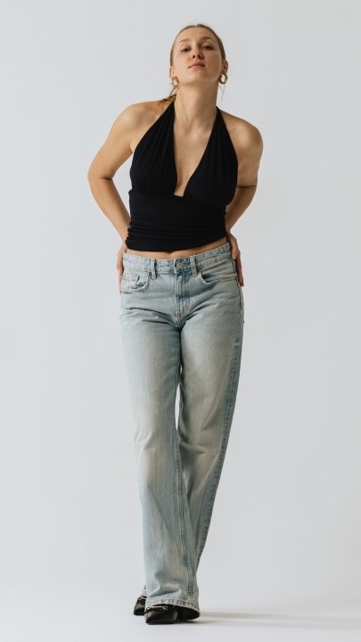 czarny top imprezowy