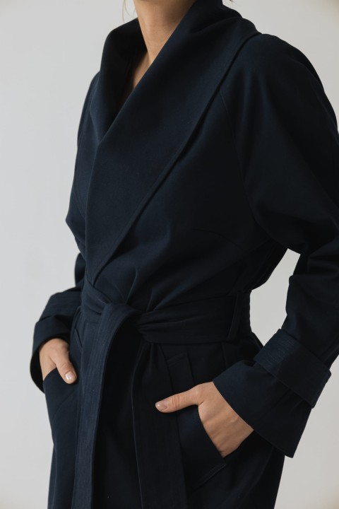 wiosenny bawelniany trencz damski