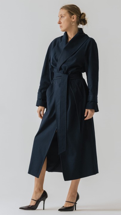 wiosenny wiazany trencz damski