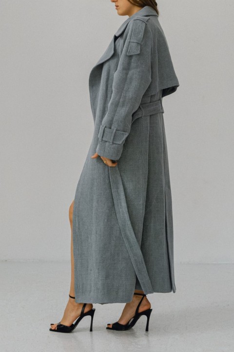 jesienny dlugi trencz