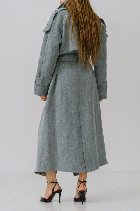 dlugi lniany trencz letni