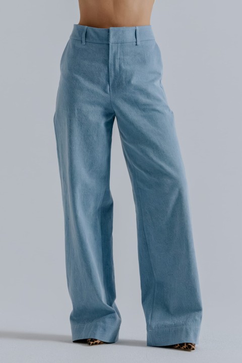 jeansowe spodnie z mankietami