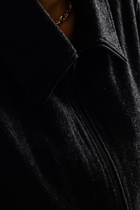 czarna szara kurtka damska